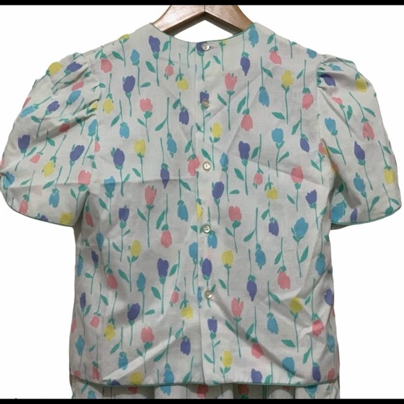 Funtasia! Too Dallas Girls Tulip Print Top and Skirt Set 14 - Picture 4 of 12